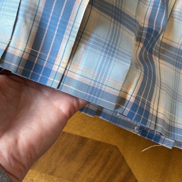 Lolita Pleated School Girl Mini Skirt Blue Pink Hair Bow Women’s Size 26 NWT - Picture 4 of 10